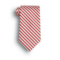 Red/White Saville Stripe Polyester Ties